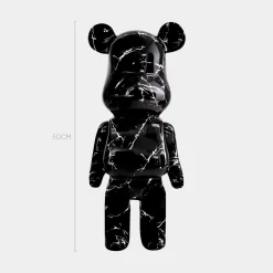 Statues & Sculptures Table Top|Floor Standing-Aero Bear 50cm Black Resin Indoor Sculpture