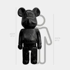 Statues & Sculptures Giant|Floor Standing-Aero Bear 165cm Black Resin Indoor Sculpture