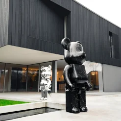 Statues & Sculptures Giant|Floor Standing-Aero Bear 165cm Black Resin Indoor Sculpture