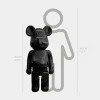 Statues & Sculptures Floor Standing|Animals-Aero Bear 135cm Black Resin Indoor Sculpture