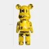 Statues & Sculptures Table Top|Floor Standing-Aero Bear 50cm Gold Resin Indoor Sculpture