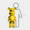 Statues & Sculptures Floor Standing|Animals-Aero Bear 135cm Gold Resin Indoor Sculpture
