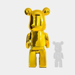 Statues & Sculptures Floor Standing|Animals-Aero Bear 135cm Gold Resin Indoor Sculpture