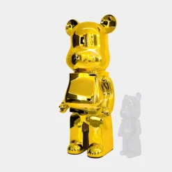 Statues & Sculptures Floor Standing|Animals-Aero Bear 135cm Gold Resin Indoor Sculpture