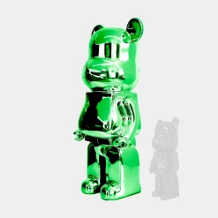 Statues & Sculptures Floor Standing|Animals-Aero Bear 135cm Green Resin Indoor Sculpture