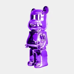 Statues & Sculptures Table Top|Floor Standing-Aero Bear 50cm Purple Resin Indoor Sculpture