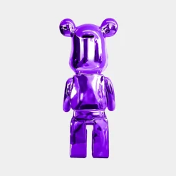 Statues & Sculptures Table Top|Floor Standing-Aero Bear 50cm Purple Resin Indoor Sculpture