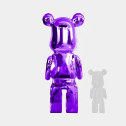 Statues & Sculptures Floor Standing|Animals-Aero Bear 135cm Purple Resin Indoor Sculpture