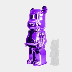 Statues & Sculptures Floor Standing|Animals-Aero Bear 135cm Purple Resin Indoor Sculpture