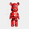 Statues & Sculptures Table Top|Floor Standing-Aero Bear 50cm Red Resin Indoor Sculpture