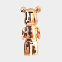 Statues & Sculptures Table Top|Floor Standing-Aero Bear 50cm Rose Gold Resin Indoor Sculpture