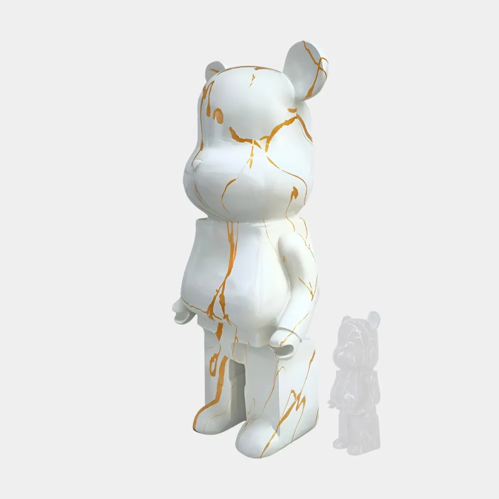 Statues & Sculptures Floor Standing|Animals-Aero Bear 165cm White Resin Indoor Sculpture