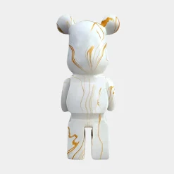 Statues & Sculptures Table Top|Floor Standing-Aero Bear 50cm White Resin Indoor Sculpture