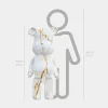 Statues & Sculptures Floor Standing|Animals-Aero Bear 135cm White Resin Indoor Sculpture