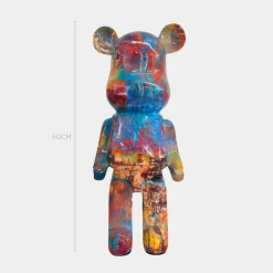Statues & Sculptures Table Top|Floor Standing-Aero Bear Colourburst 50cm Resin Indoor Sculpture