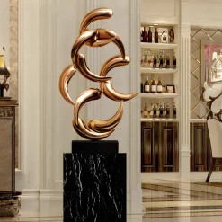 Statues & Sculptures Table Top|Floor Standing-Aero Stream 74cm Bronze Metal Indoor Sculpture v2