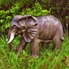 Statues & Sculptures Wildlife-African Elephant 42cm Bronze Marble Resin Garden Ornament
