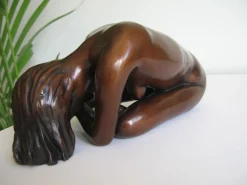 Statues & Sculptures Figurative|Table Top-Alessandra Figurine Bronze Indoor Sculpture
