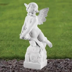 Statues & Sculptures Angel-Angel Figurine 48cm Marble Resin Garden Statue