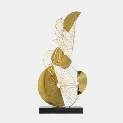 Statues & Sculptures Table Top|Floor Standing-Arc Aeon 93cm Gold Metal Indoor Sculpture