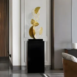 Statues & Sculptures Table Top|Floor Standing-Arc Aeon 93cm Gold Metal Indoor Sculpture