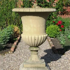 Statues & Sculptures Large|Round-Artemis Vase Stone Garden Planter