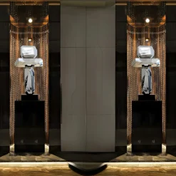 Statues & Sculptures Table Top|Floor Standing-Astrolith 89cm Silver Metal Indoor Sculpture v3