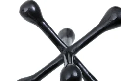 Statues & Sculptures Table Top|Abstract-Atomic Bloom 16cm Black Metal Indoor Sculpture