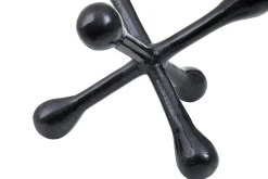 Statues & Sculptures Table Top|Abstract-Atomic Bloom 16cm Black Metal Indoor Sculpture