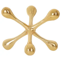 Statues & Sculptures Table Top|Abstract-Atomic Bloom 16cm Gold Metal Indoor Sculpture