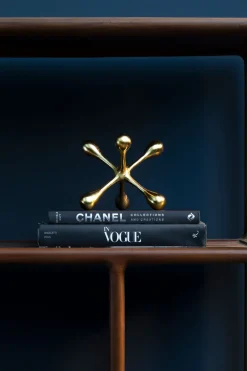 Statues & Sculptures Table Top|Abstract-Atomic Bloom 16cm Gold Metal Indoor Sculpture