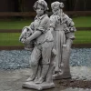 Statues & Sculptures Children-Autumn Boy Stone Garden Statue