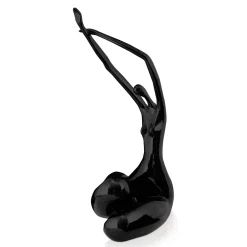 Statues & Sculptures Figurative|Table Top-Awakened Grace 54cm Black Resin Indoor Sculpture