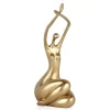 Statues & Sculptures Table Top|Figurative-Awakened Grace 32cm Gold Resin Indoor Sculpture