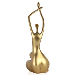 Statues & Sculptures Table Top|Figurative-Awakened Grace 32cm Gold Resin Indoor Sculpture