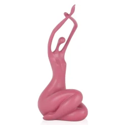 Statues & Sculptures Figurative|Table Top-Awakened Grace 32cm Pink Resin Indoor Sculpture