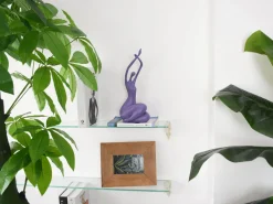 Statues & Sculptures Figurative|Table Top-Awakened Grace 32cm Violet Resin Indoor Sculpture