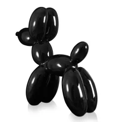 Statues & Sculptures Table Top|Floor Standing-Balloon Dog 46cm Black Resin Indoor Sculpture