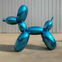 Statues & Sculptures Giant|Floor Standing-Balloon Dog 200cm Blue Fibreglass Indoor Sculpture