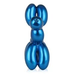 Statues & Sculptures Table Top|Floor Standing-Balloon Dog 46cm Blue Resin Indoor Sculpture