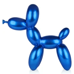 Statues & Sculptures Floor Standing|Balloon Dogs-Balloon Dog 62cm Blue Resin Indoor Sculpture