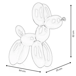 Statues & Sculptures Floor Standing|Balloon Dogs-Balloon Dog 62cm Blue Resin Indoor Sculpture