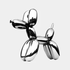 Statues & Sculptures Floor Standing|Balloon Dogs-Balloon Dog 80cm Chrome Metal Garden Sculpture