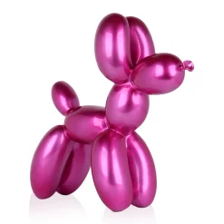 Statues & Sculptures Table Top|Floor Standing-Balloon Dog 46cm Fuchsia Resin Indoor Sculpture