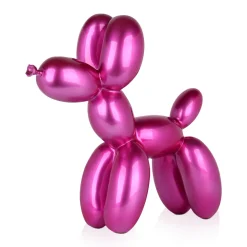 Statues & Sculptures Table Top|Floor Standing-Balloon Dog 46cm Fuchsia Resin Indoor Sculpture