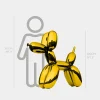 Statues & Sculptures Floor Standing|Balloon Dogs-Balloon Dog 100cm Gold Metal Garden Sculpture