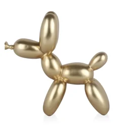 Statues & Sculptures Table Top|Animals-Balloon Dog 27cm Gold Resin Indoor Sculpture