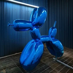 Statues & Sculptures Giant|Floor Standing-Balloon Dog 200cm Ocean Blue Fibreglass Indoor Sculpture