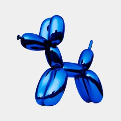 Statues & Sculptures Floor Standing|Balloon Dogs-Balloon Dog 80cm Ocean Blue Fibreglass Indoor Sculpture