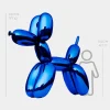 Statues & Sculptures Giant|Floor Standing-Balloon Dog 240cm Ocean Blue Metal Garden Sculpture